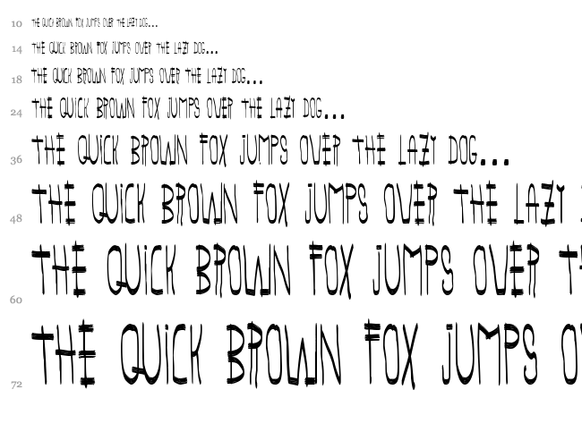Panchito Style font waterfall